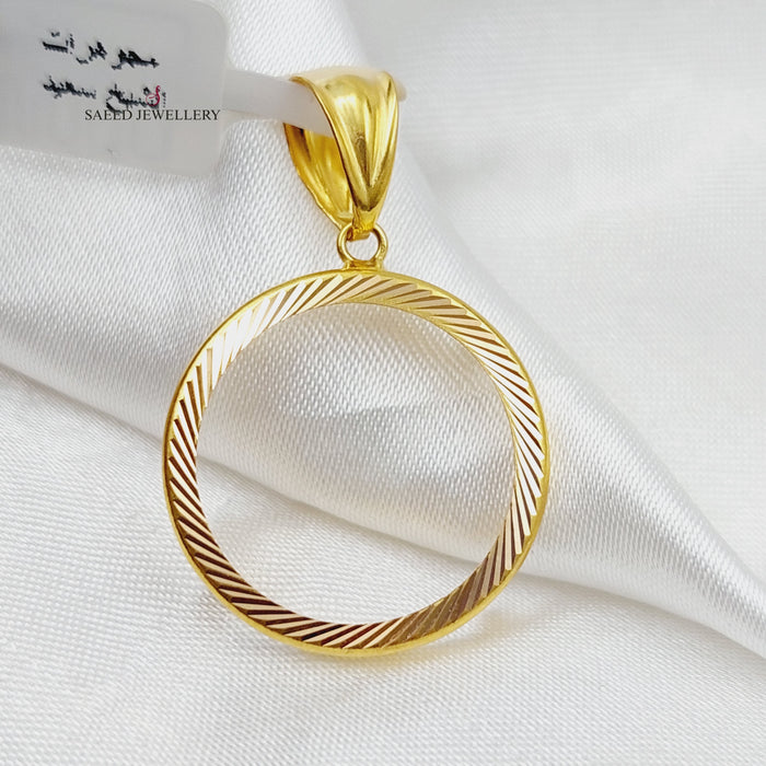 21K Frame Pendant Made of 21K Yellow Gold by Saeed Jewelry-26831