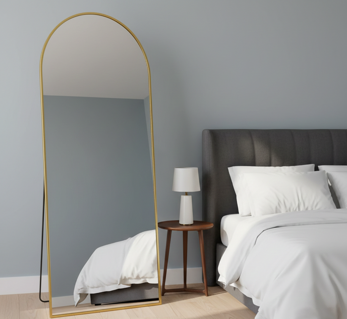 Full-Length Arched Floor Mirror