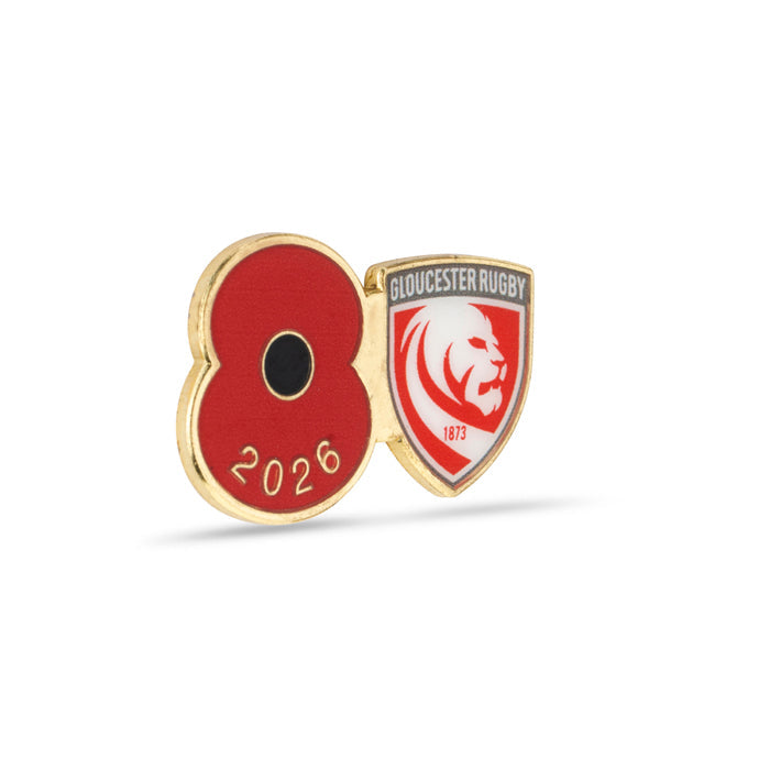Gloucester Poppy Rugby Pin 2026