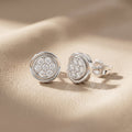 Round Cut Lab Grown Diamond Stud Earrings in Silver