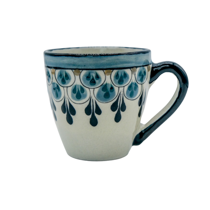 Hand-Painted Stoneware Coffee Mug