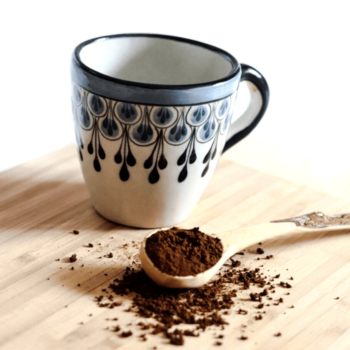Hand-Painted Stoneware Coffee Mug