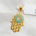 21K Hand Pendant Made of 21K Yellow Gold by Saeed Jewelry-25723