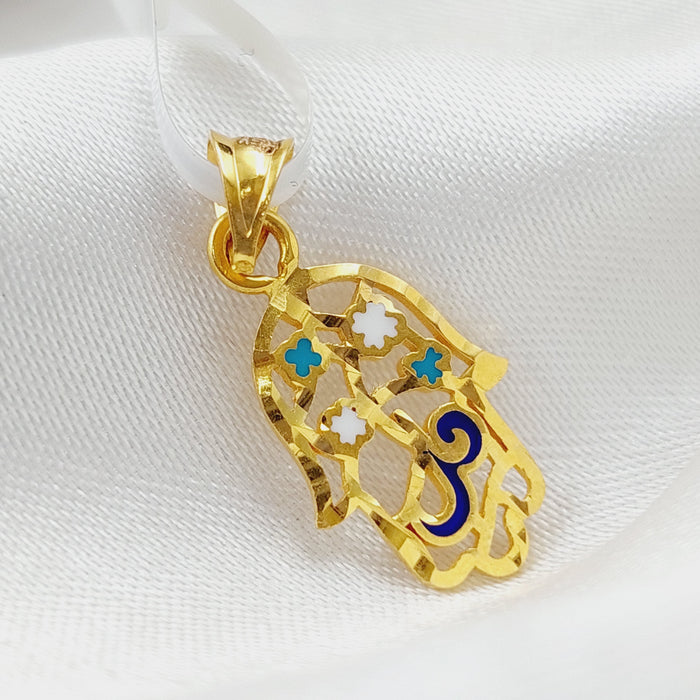 21K Hand Pendant Made of 21K Yellow Gold by Saeed Jewelry-25701