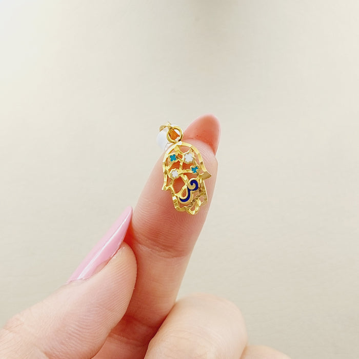 21K Hand Pendant Made of 21K Yellow Gold by Saeed Jewelry-25701
