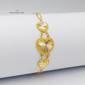 18K Heart Bracelet Made of 18K Yellow Gold by Saeed Jewelry-26980
