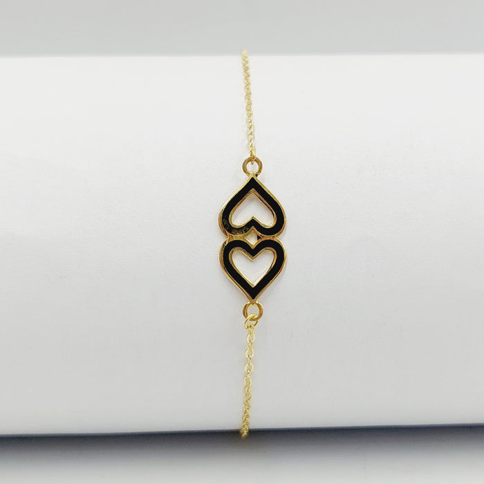Heart Bracelet Made Of 18K Yellow Gold by Saeed Jewelry-28091