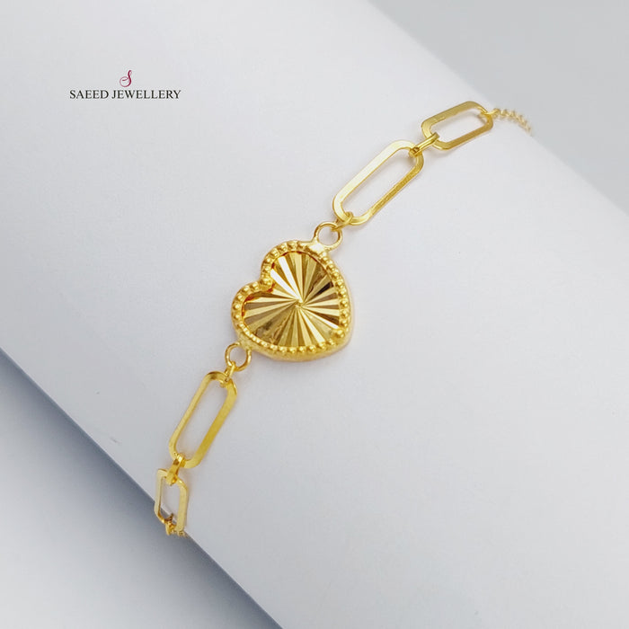 18K اسوارة قلب-مجوهرات الشيخ سعيد-Saeed Jewelry