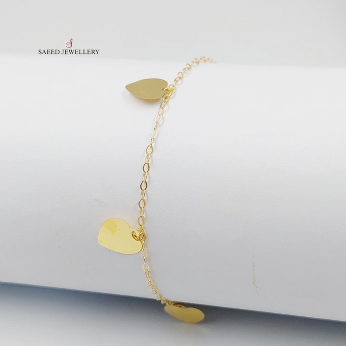 18K اسوارة دنانديش قلب-مجوهرات الشيخ سعيد-Saeed Jewelry