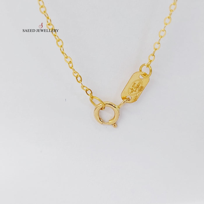 18K عقد دنانديش قلب-مجوهرات الشيخ سعيد-Saeed Jewelry