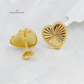18K Heart Earrings Made of 18K Yellow Gold by Saeed Jewelry-26078
