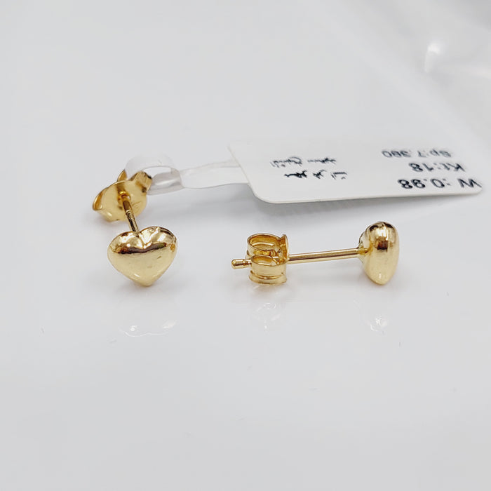 18K Heart Earrings Made of 18K Yellow Gold by Saeed Jewelry-27286