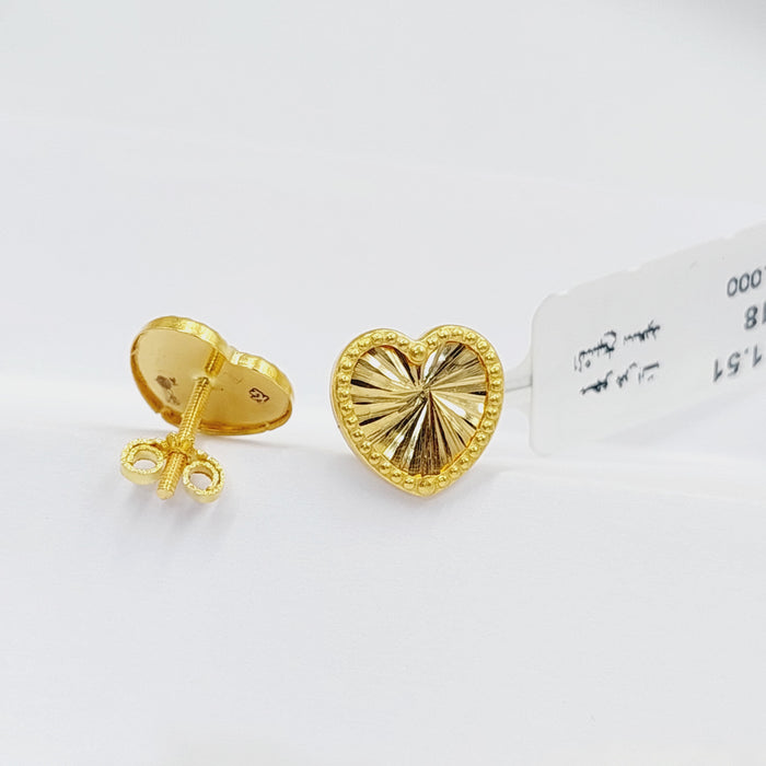 Heart Earrings  Made Of 18K Yellow Gold by Saeed Jewelry-29621