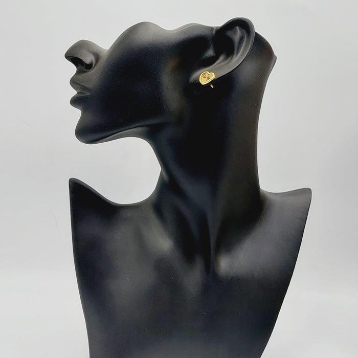 Heart Earrings  Made Of 18K Yellow Gold by Saeed Jewelry-29622