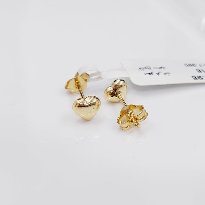18K Heart Earrings Made of 18K Yellow Gold by Saeed Jewelry-27286