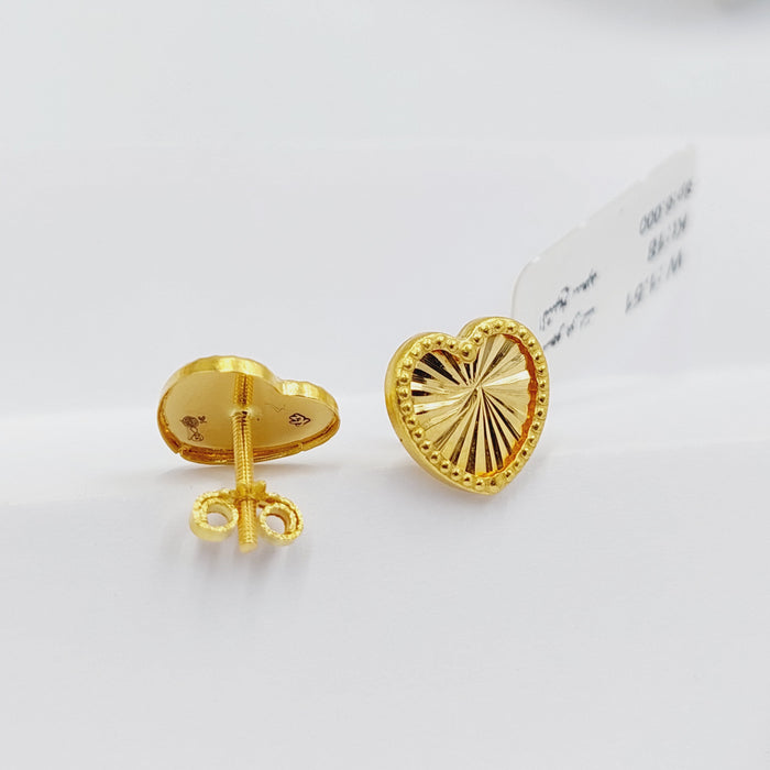 Heart Earrings Made Of 18K Yellow Gold by Saeed Jewelry-28240