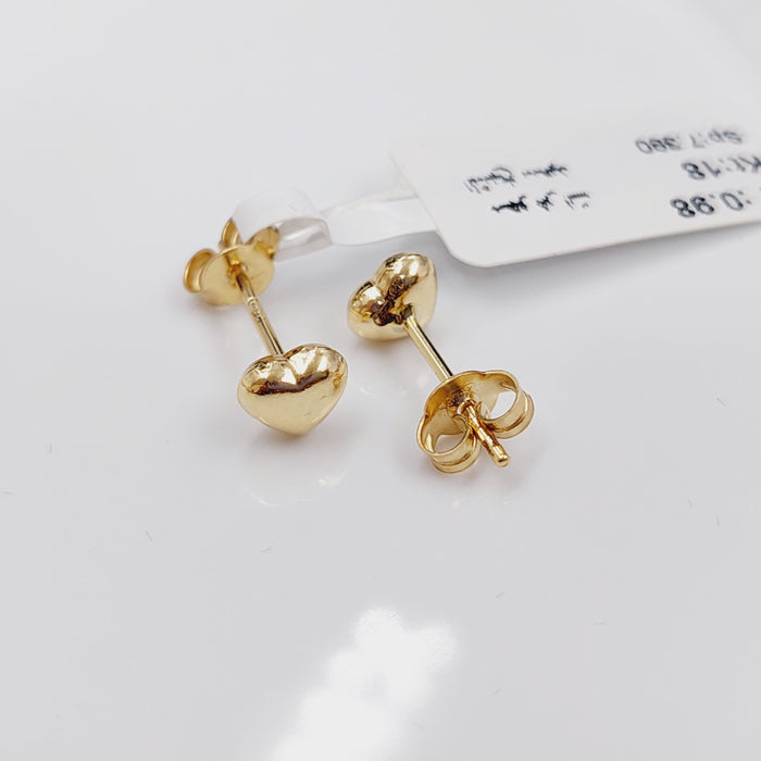 18K Heart Earrings Made of 18K Yellow Gold by Saeed Jewelry-27286