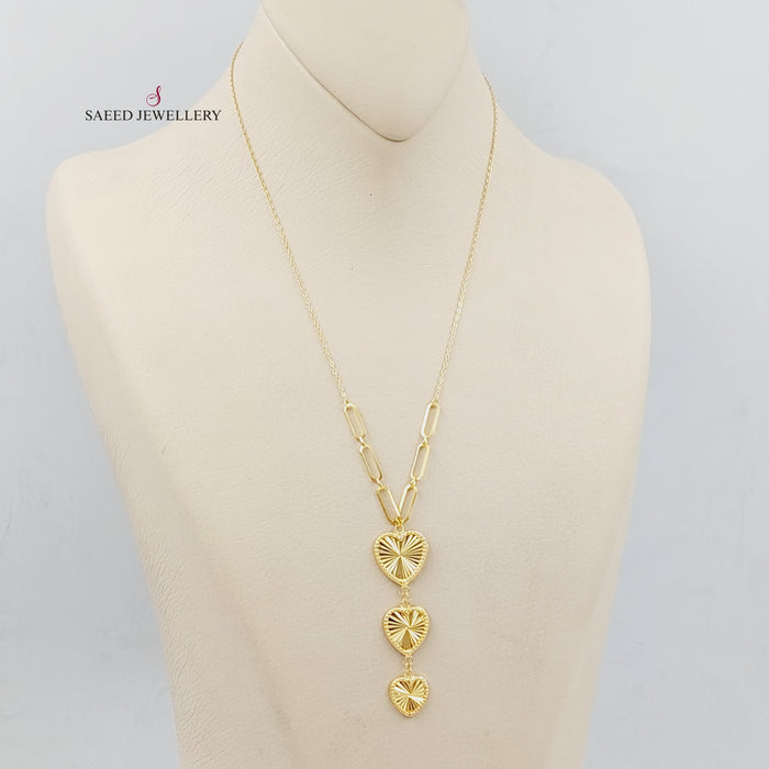 18K Heart Necklace Made of 18K Yellow Gold by Saeed Jewelry-25810