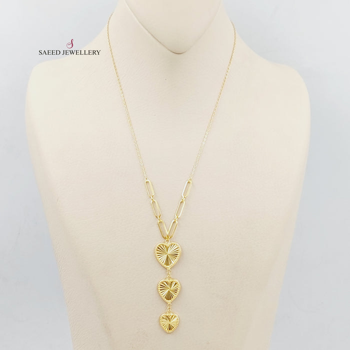 18K Heart Necklace Made of 18K Yellow Gold by Saeed Jewelry-25810