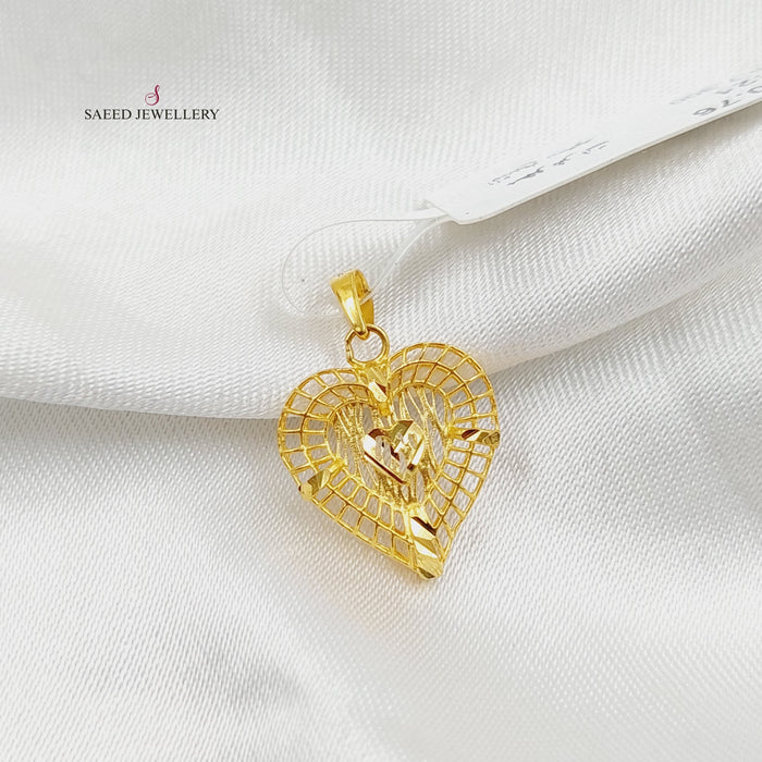 Heart Pendant  Made Of 21K Yellow Gold by Saeed Jewelry-30390