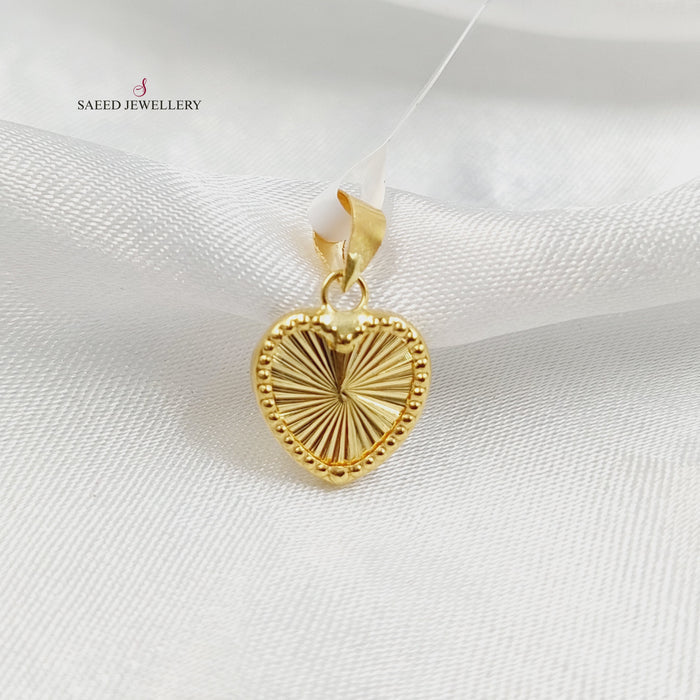 18KK تعليقة قلب-مجوهرات الشيخ سعيد-Saeed Jewelry
