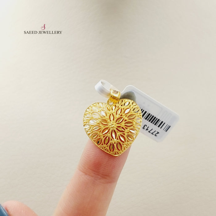 Heart Pendant Made Of 21K Yellow Gold by Saeed Jewelry-27713