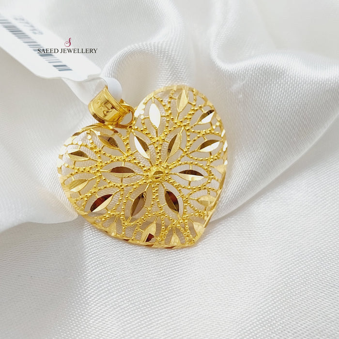 Heart Pendant Made Of 21K Yellow Gold by Saeed Jewelry-27712