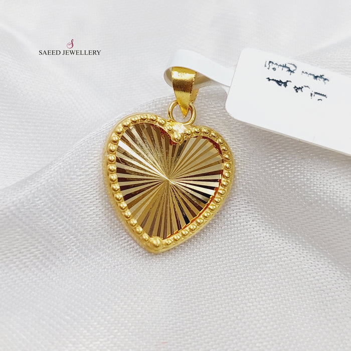 18K Heart Pendant Made of 18K Yellow Gold by Saeed Jewelry-22050