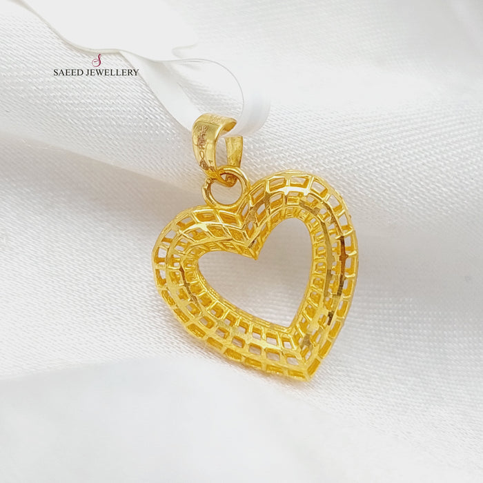 21.00132673 Gold Heart Pendant by Saeed Jewelry - Image 1
