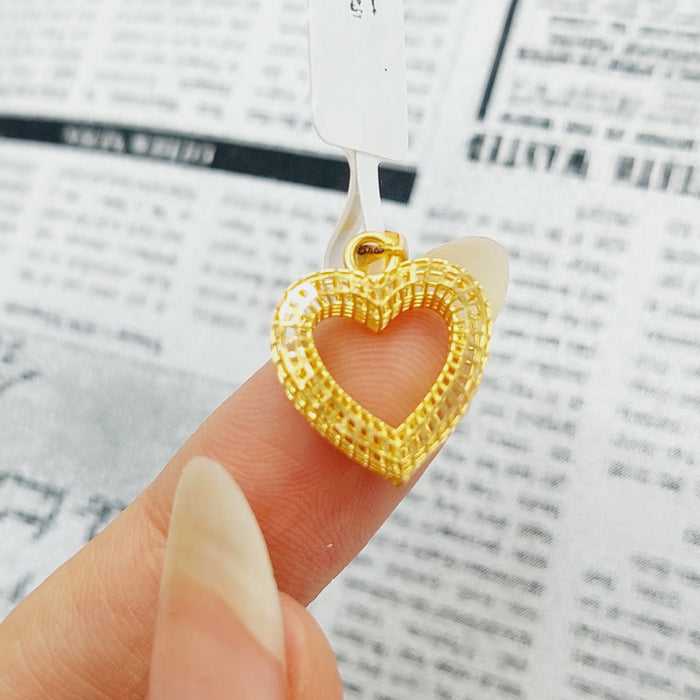 Heart Pendant Made Of 21K Yellow Gold by Saeed Jewelry-28156