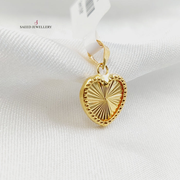 18KK تعليقة قلب-مجوهرات الشيخ سعيد-Saeed Jewelry