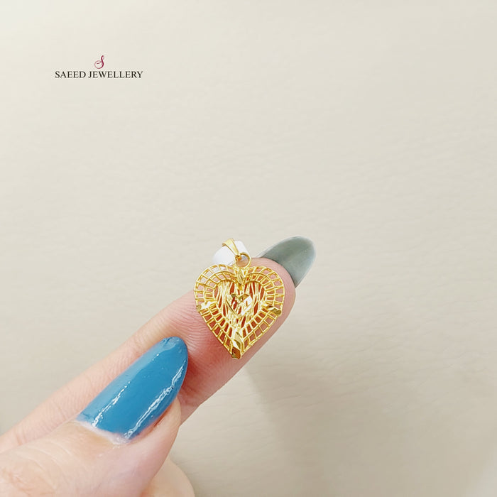 Heart Pendant  Made Of 21K Yellow Gold by Saeed Jewelry-30390