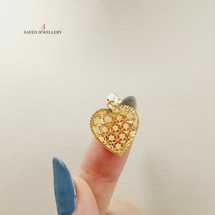 Heart Pendant Made Of 21K Yellow Gold by Saeed Jewelry-27714