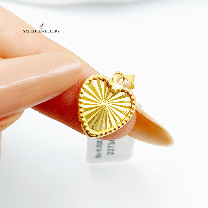 Heart Pendant Made Of 18K Yellow Gold by Saeed Jewelry-28522