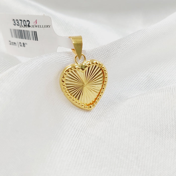 18KK تعليقة قلب-مجوهرات الشيخ سعيد-Saeed Jewelry