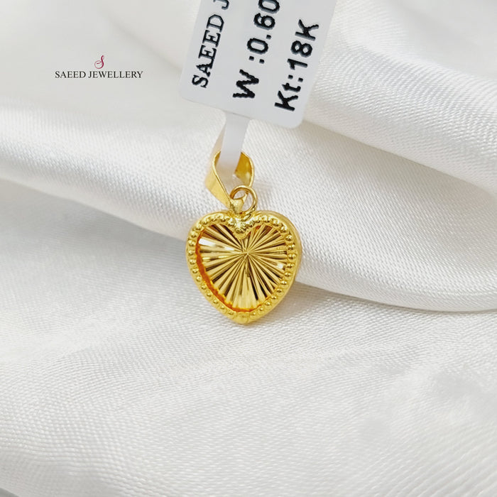 18K تعليقة قلب-مجوهرات الشيخ سعيد-Saeed Jewelry