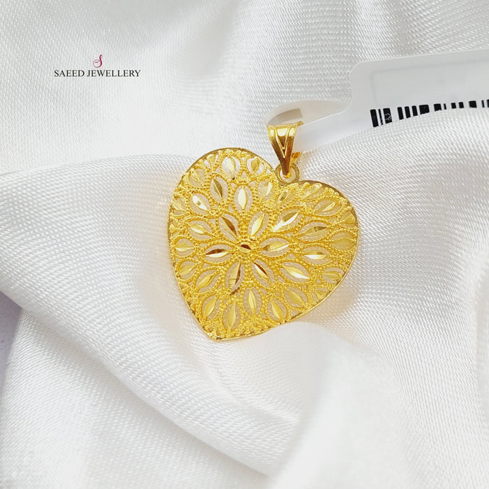 Heart Pendant Made Of 21K Yellow Gold by Saeed Jewelry-27713