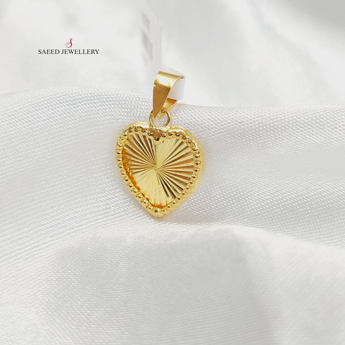 18KK تعليقة قلب-مجوهرات الشيخ سعيد-Saeed Jewelry