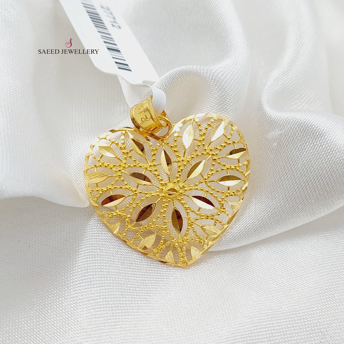 Heart Pendant Made Of 21K Yellow Gold by Saeed Jewelry-27712