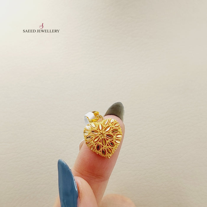 Heart Pendant Made Of 21K Yellow Gold by Saeed Jewelry-27715