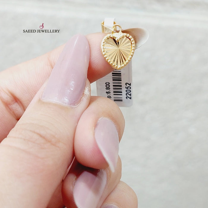 18K Gold Heart Pendant by Saeed Jewelry - Image 3