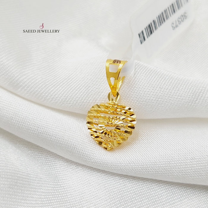 Heart Pendant  Made Of 21K Yellow Gold by Saeed Jewelry-30364