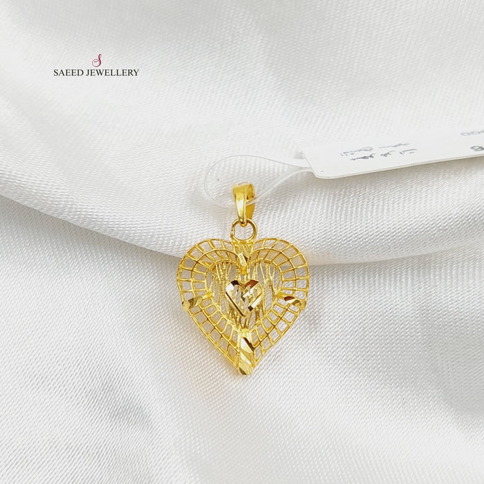 Heart Pendant  Made Of 21K Yellow Gold by Saeed Jewelry-30390