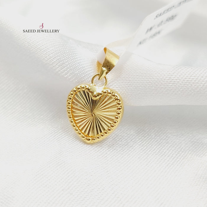 18KK تعليقة قلب-مجوهرات الشيخ سعيد-Saeed Jewelry