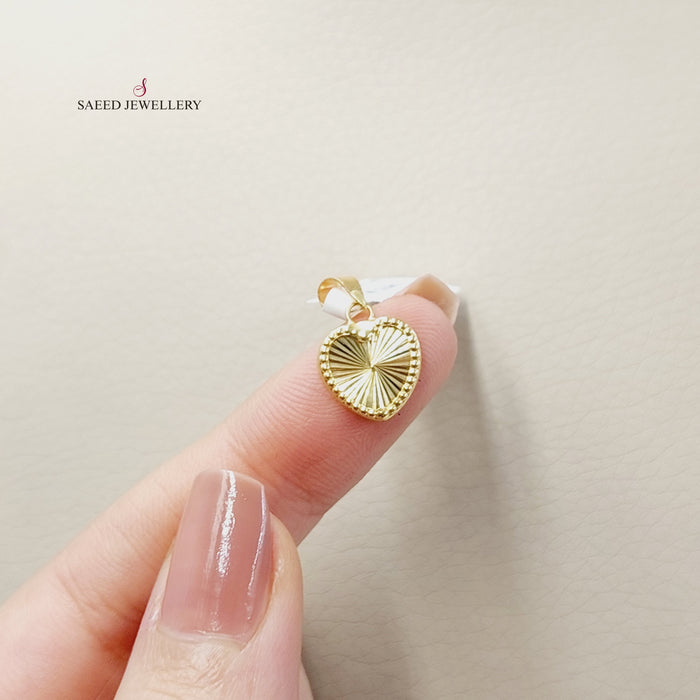 18KK تعليقة قلب-مجوهرات الشيخ سعيد-Saeed Jewelry