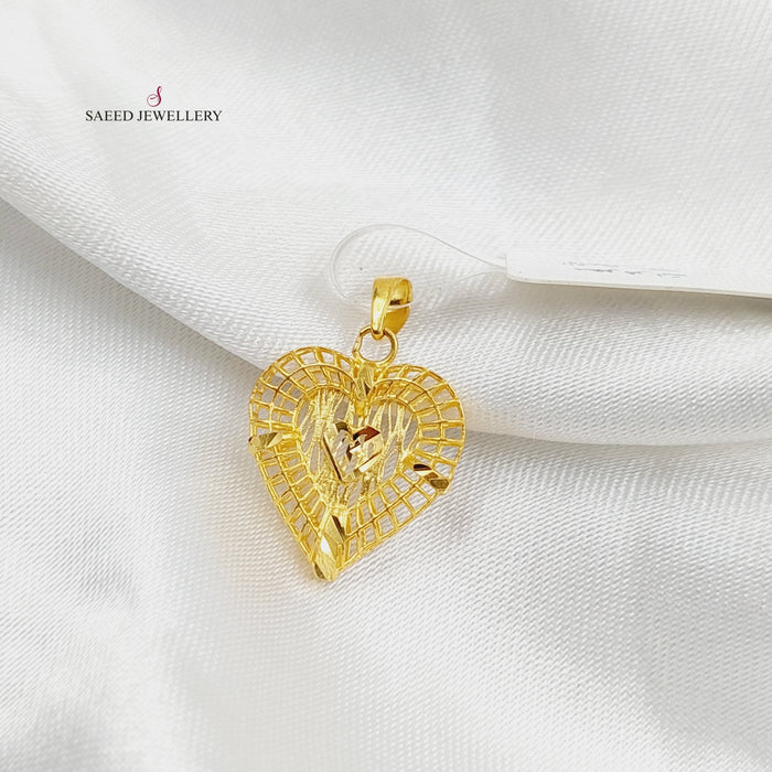 Heart Pendant  Made Of 21K Yellow Gold by Saeed Jewelry-30390