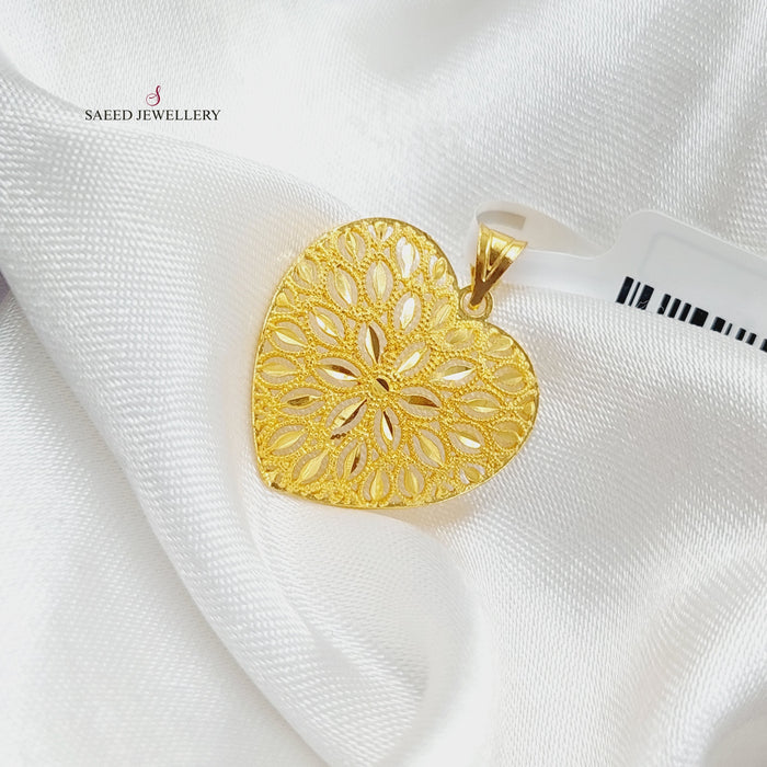 Heart Pendant Made Of 21K Yellow Gold by Saeed Jewelry-27713
