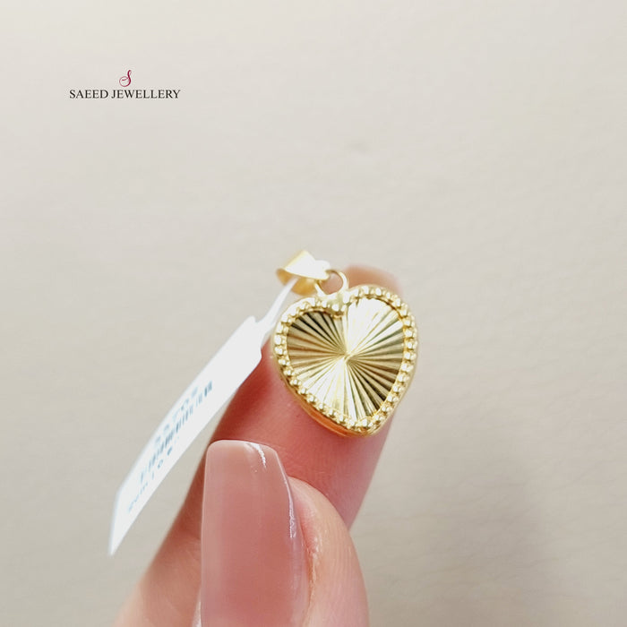 18KK تعليقة قلب-مجوهرات الشيخ سعيد-Saeed Jewelry
