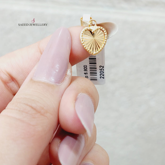 18K Heart Pendant Made of 18K Yellow Gold by Saeed Jewelry-22050