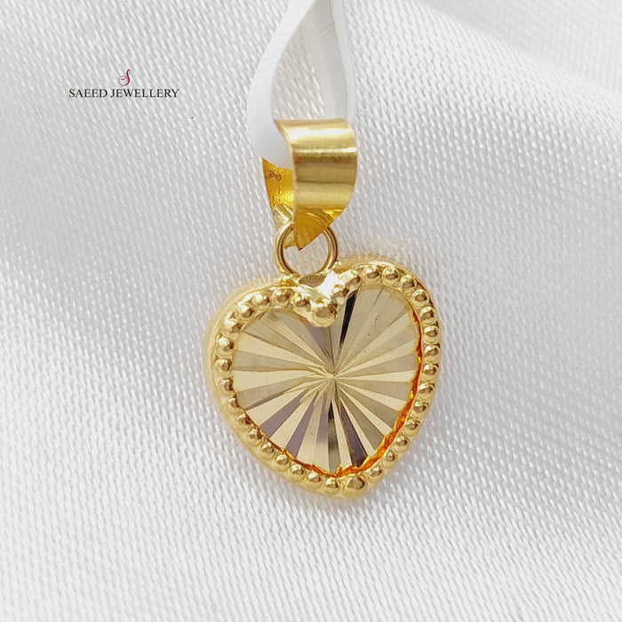 18K Gold Heart Pendant by Saeed Jewelry - Image 6